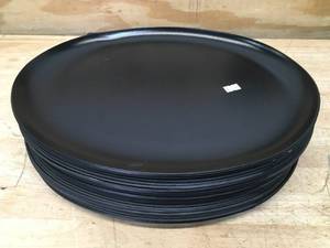 Lot of 18 - Black Plastic Plates