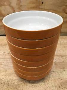 Lot of 8 - Orange Ceramic Bowls