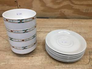 Set of 4 Small Bowls and 6 Saucers
