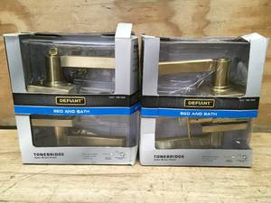Lot of 2 - Defiant Satin Brass Finish Door Handles
