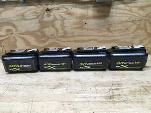 Lot of 4 - Non-Working 40V Lithium Batteries