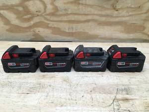 Lot of 4 - Non-Working Milwaukee 5.0 Ah Batteries