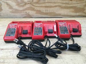 Lot of 3 - Milwaukee M12M18 Charger Model # 48-59-1812