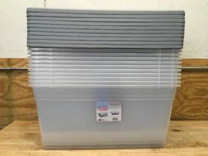 Lot of 10 - 85 Liter Plastic Storage Bins