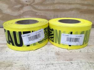 Lot of 2 - Rolls Of Yellow Caution Tape