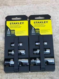 Lot of 2 - Stanley 3 Piece Universal Joint Set Model # STMT81184