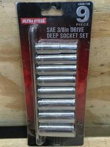 Ultra Steel SAE 38 Drive Deep Socket Set Model # UA06113B