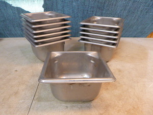 lot 35 image: 12 Stainless Steel Steam Table Pans