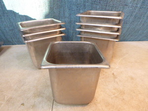 lot 36 image: 8 Stainless Steel Steam Table Pans