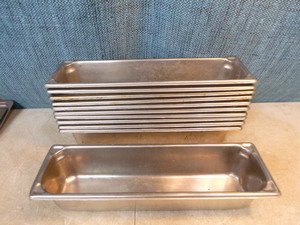 lot 37 image: 11 Stainless Steel Steam Table Pans