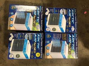 Lot of ARCTIC AIR 76 CFM 4 Speed Portable Evaporative Cooler for 45 sq. ft.  Customer Returns See Pictures