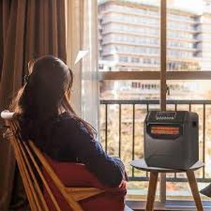 lot 8 image: WeWarm Electric 6 Element Infrared Space Heater Black Plastic Customer Returns See Pictures