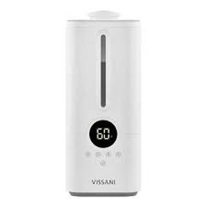 lot 33 image: Vissani 1.5 Gal. Ultrasonic Humidifier 360 Degree Turning Dual Nozzle Cool Mist for Medium Room in White   Customer Returns See Pictures