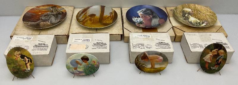 lot 175 image: Misc. Pemberton & Oaks Women & Children Adorned Plates & Plaques In Original Boxes