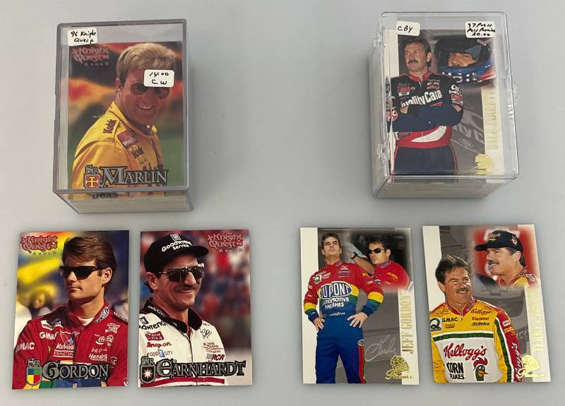 lot 196 image: Misc. NASCAR Trading Cards In Protective Cases