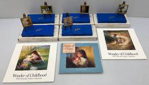 lot 35 image: Misc.  Pemberton & Oakes Zolan  Miniature Framed Prints With Easel In Original Boxes (New Old Stock)