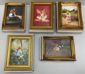 lot 46 image: Misc. Pemberton & Oakes Zolan  Collectible Miniature Framed Prints In Original Boxes (New Old Stock)