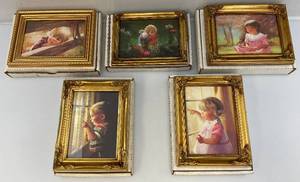 lot 48 image: Misc. Pemberton & Oakes Zolan  Collectible Miniature Framed Prints In Original Boxes (New Old Stock)