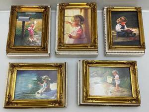 lot 52 image: Misc. Pemberton & Oakes Zolan  Collectible Miniature Framed Prints In Original Boxes (New Old Stock)