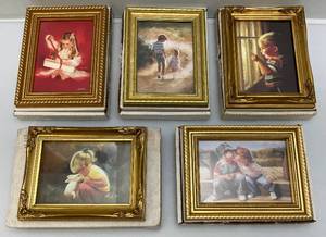 lot 53 image: Misc. Pemberton & Oakes Zolan  Collectible Miniature Framed Prints In Original Boxes (New Old Stock)