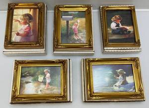 lot 55 image: Misc. Pemberton & Oakes Zolan  Collectible Miniature Framed Prints In Original Boxes (New Old Stock)