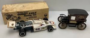 lot 161 image: Misc. Jim Beam Collectible Vehicle Decanters Including BOBBIE UNSER Gurney Eagle Race Car & More (EMPTY)