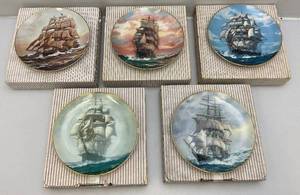 lot 171 image: Misc. Vintage Bradford Exchange Nautical Themed Plates (New Old Stock)