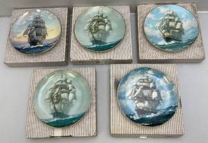 lot 173 image: Misc. Vintage Bradford Exchange Nautical Themed Plates (New Old Stock)