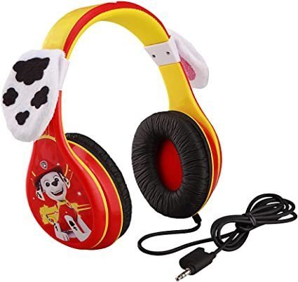 lot 414 image: NEW Paw Patrol Marshall Kids Headphones, Adjustable Headband, Stereo Sound, 3.5Mm Jack, Wired Headphones for Kids