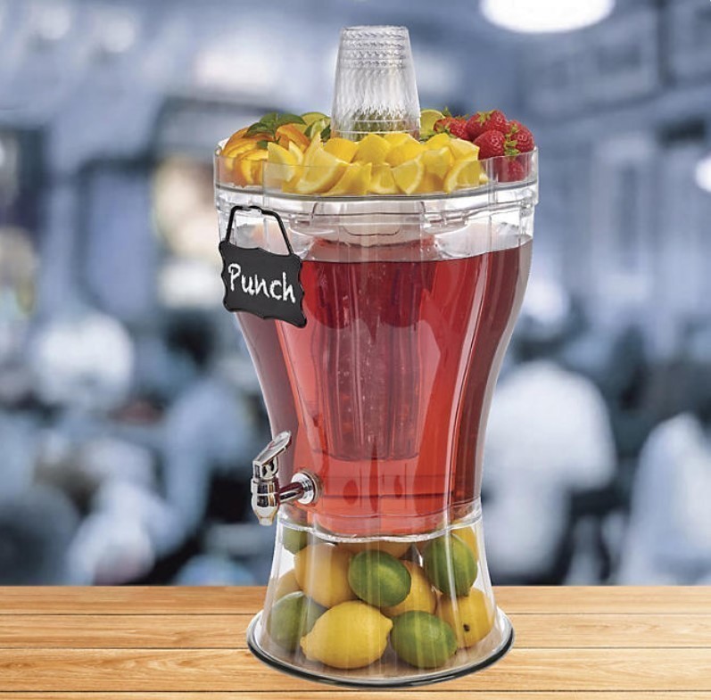 lot 416 image: NEW Buddeez Serve-Top Beverage Dispenser with Ice-Cone 3.5 Gallon