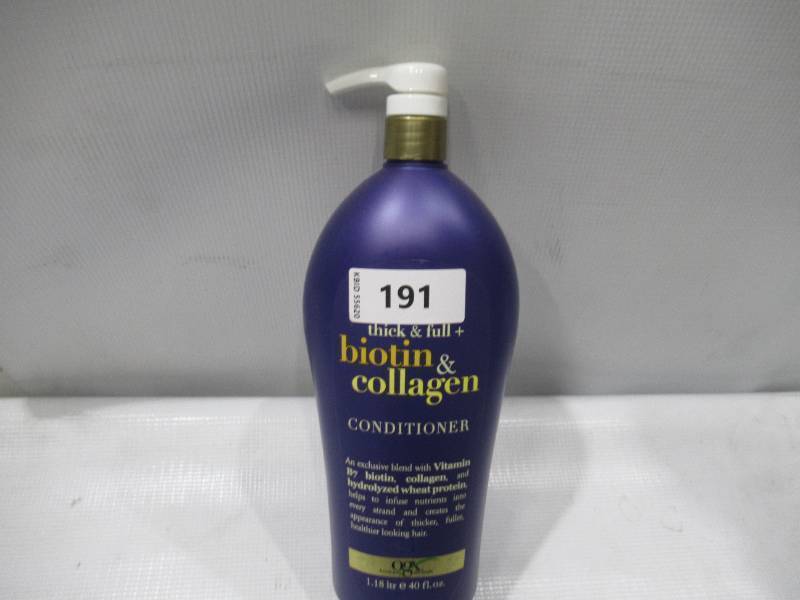 lot 278 image: NEW OGX Thick & Full  Biotin & Collagen Conditioner, 40 fl. oz.