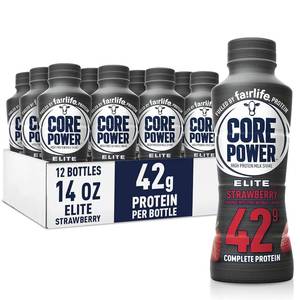 lot 225 image: NEW 12 Pack of Fairlife Core Power Elite High Protein Shake, Strawberry, 42g Protein, 14oz, 12 Pack
