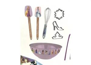 lot 227 image: NEW Disney 100th Anniversary Kids 8-Piece Baking Set - Disney Princesses