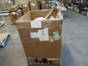 lot 115 image: Pallet of Unprocessed Reused Lightweight PE Billboard Tarps and Remnants