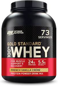 lot 327 image: NEW Optimum Nutrition Gold Standard 100% Whey Protein Powder, French Vanilla Crme, 5 Pound - Exp 1224