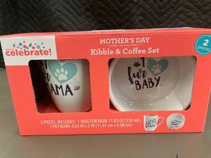MA 4 - Mothers Day Kibble & Coffee Set - 2 Pieces (Mug and Pet Bowl)