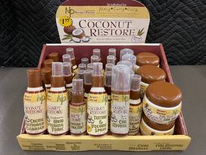 Assortment of Coconut Restore Hair Care Products