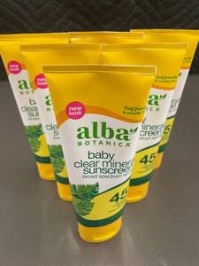 Set of 6 Alba Botanica Baby Clear Mineral Sunscreen SPF 45