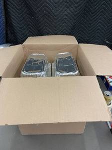 Box of 100 Aluminum Steam Table Pans with Lids