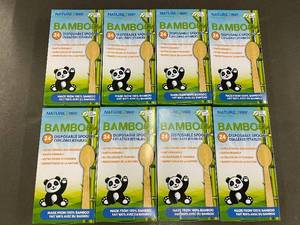 Set of 8 Packs of NATURE Z WAY Bamboo Disposable Spoons (24 per Pack)