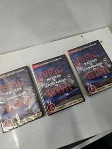 lot 55 image: Lot of 3 DVDs  Epic Battles & Campaigns of WWII Dunkirk & Arnhem 1944  2 Complete Programs ( NEW)