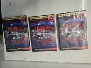 lot 56 image: Lot of 3 DVDs  Epic Battles & Campaigns of WWII Dunkirk & Arnhem 1944  2 Complete Programs ( NEW)