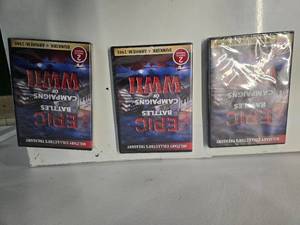 lot 59 image: Lot of 3 DVDs  Epic Battles & Campaigns of WWII Dunkirk & Arnhem 1944  2 Complete Programs ( NEW)