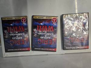 lot 62 image: Lot of 3 DVDs  Epic Battles & Campaigns of WWII Dunkirk & Arnhem 1944  2 Complete Programs ( NEW)