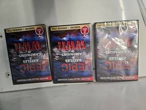 lot 63 image: Lot of 3 DVDs  Epic Battles & Campaigns of WWII Dunkirk & Arnhem 1944  2 Complete Programs ( NEW)