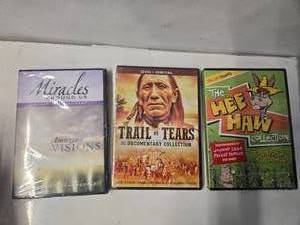 lot 95 image: Lot of 3 DVDs 1. Miracles Around Us( Amazing Visions), 2 Trial of Tears ( 36 Documentary Collections), 3. The Hee Haw