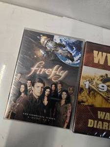 lot 97 image: Lot of 3 DVDs1. Firefly, 2. WW II War Diaries,  and 3. Jesus in the Desert Forty Nights ( All new)