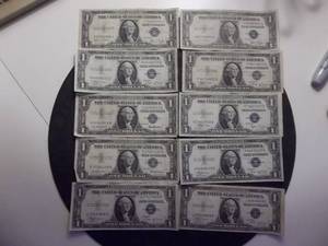 10- US Silver Certificates Most 1935 Series