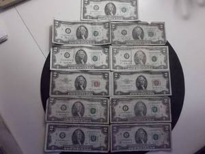 11-$2 Bills Federal Reserve Notes