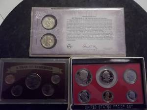 1-US Proof Set 1979 & 1-Mint 1991, Also A Set Of Presidential Dollars Featuring Abraham Lincoln